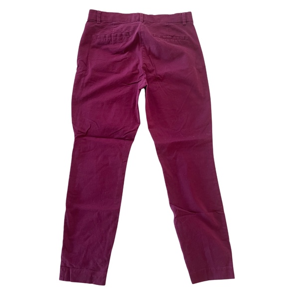 Gap Skinny Ankle Khaki in Burgundy Size 6 - Picture 2 of 7